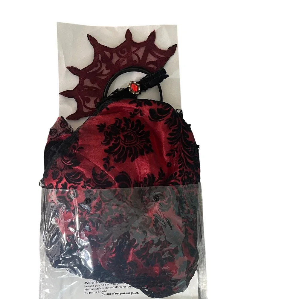Spirit Halloween Moonlight Princess Costume Girls Medium 8-10 Red Black Gothic - Picture 3 of 5